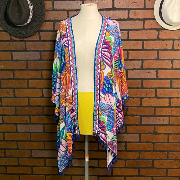 NWT Trina Turk Paradise Plume Kimono Cover Up - Picture 3 of 11